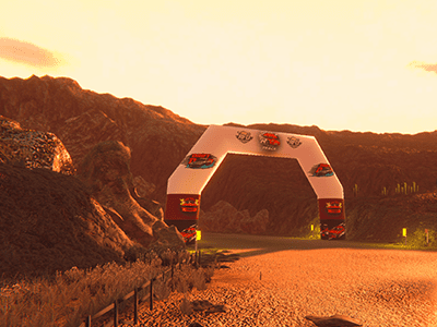 Game showcase desert scene