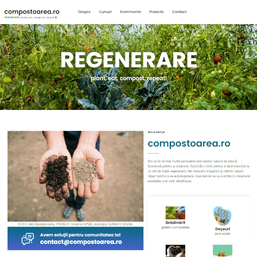 Pagina principala a website-ului compostoarea.ro