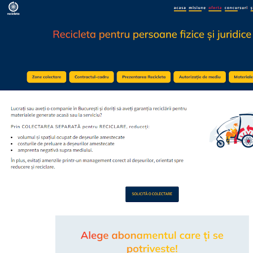 Pagina Oferta de colectare Recicleta