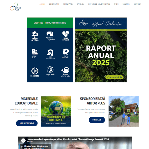 Pagina principala a website-ului viitorplus.ro
